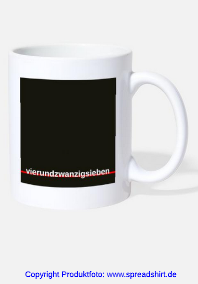 Becher zum Buch vierundzwanzigsieben